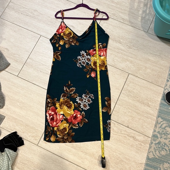 Cleo Floral Mini Dress Green Size Small - Picture 8 of 9